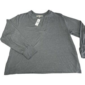 NWT Loft Soft Minimalist Core Soft Girl v-neck ls pullover size XL
